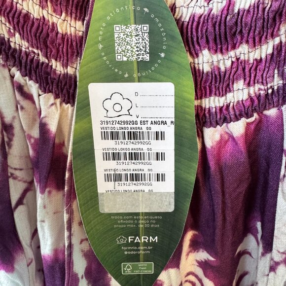 NWT FARM RIO Tropical Print Crossback V-Neck Halter Dress in Women's GG/US XL - Picture 12 of 15